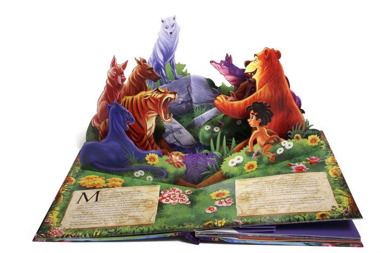 Pop up Karte eines Kiosk mit zwei Figuren davor